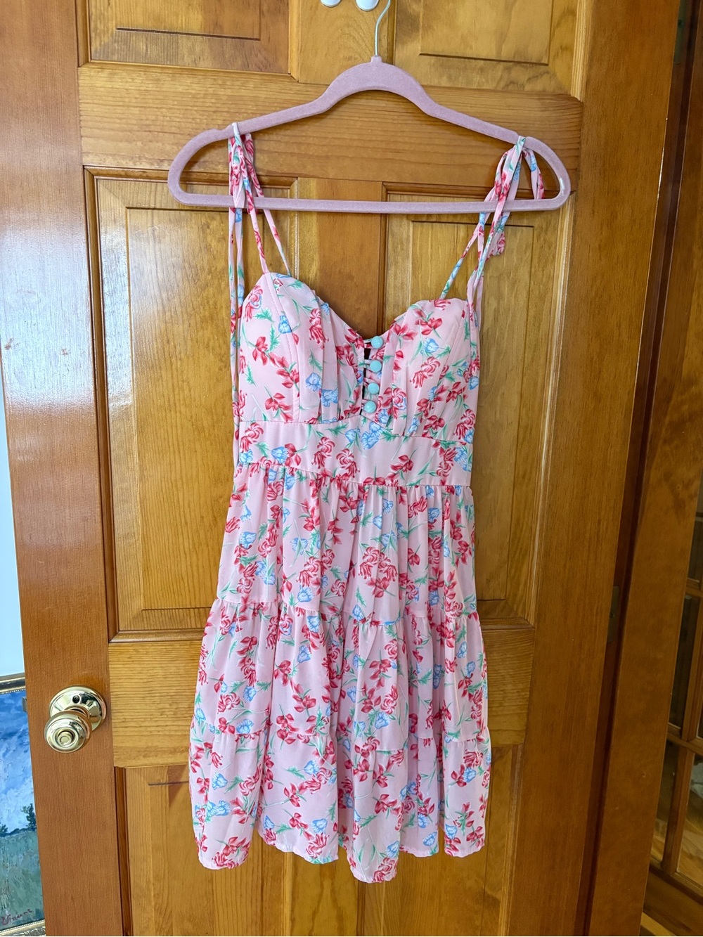 RARE Stone Flower Pink Mini Dress